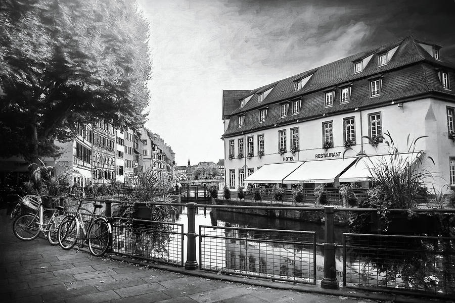 Strasbourg La Petite France Black and White  Photograph by Carol Japp