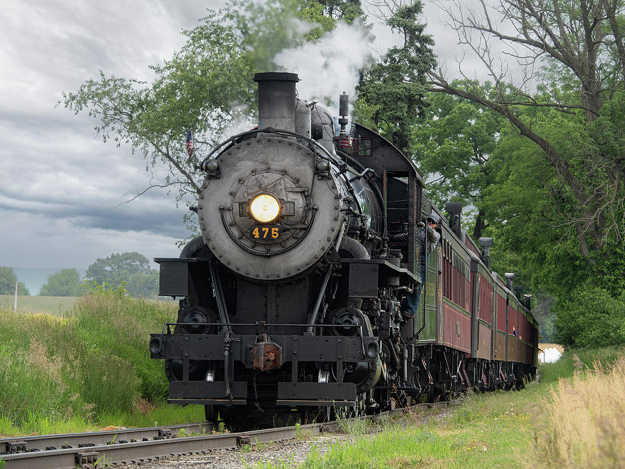 Strasburgs Baldwin 475 Locomotive Photograph by Kristia Adams