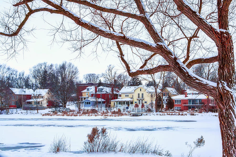 Stratford waterfront at wintertime, Ontario, Canada Photograph by Tatiana Travelways