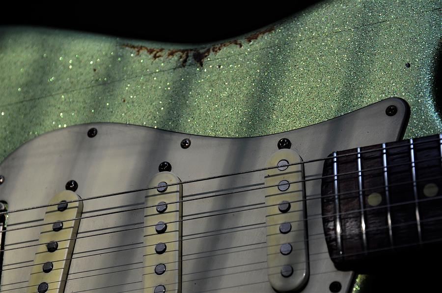Stratocaster Green Sparkle Aged Relic Photograph by Guitarwacky Fine Art