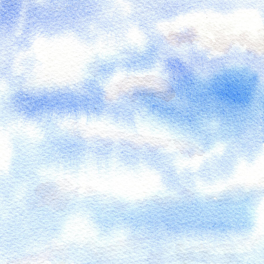 Spring Painting - Stratocumulus Cloudy Day on Spring Sky Blue by Elizabeth Reich of LZBTH Creative