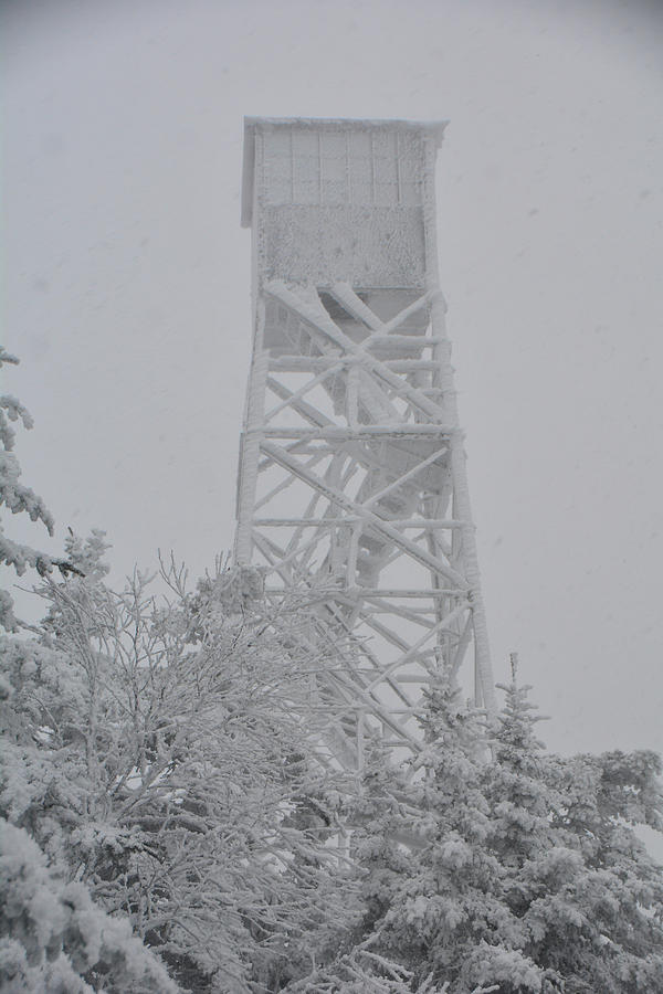 Stratton Mountain Fire Tower Incased in Snow Photograph by Raymond Salani III