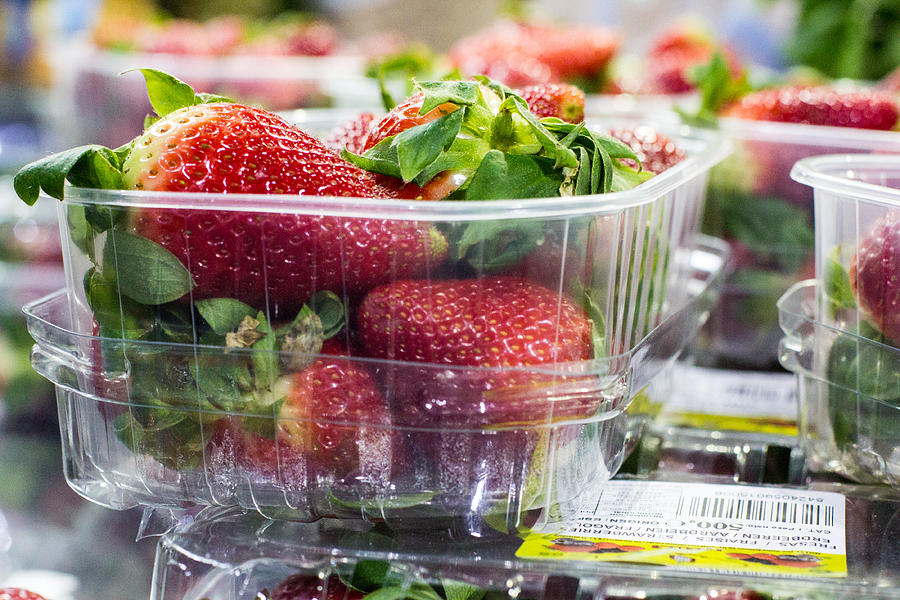 Strawberries in Borough Market, London Photograph by Moonstone Images