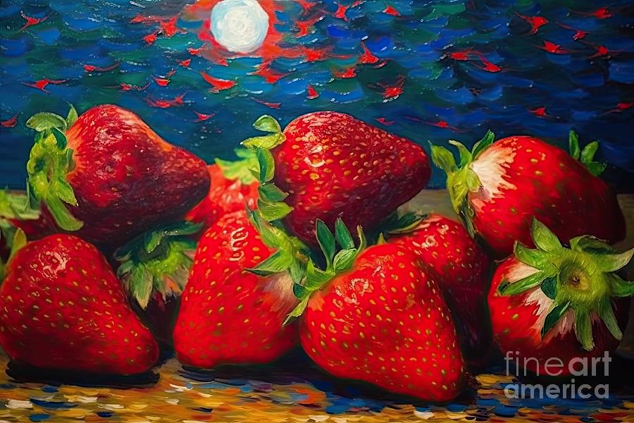 Vincent Van Gogh Painting - Strawberries painting by N Akkash