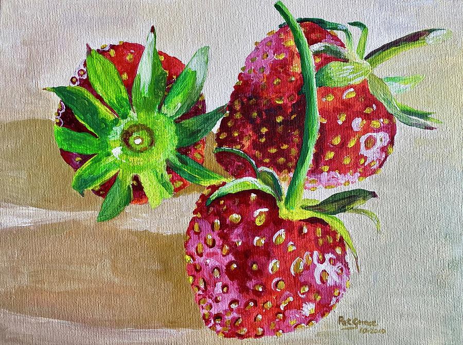 Strawberries Painting by Pat Gerace - Fine Art America