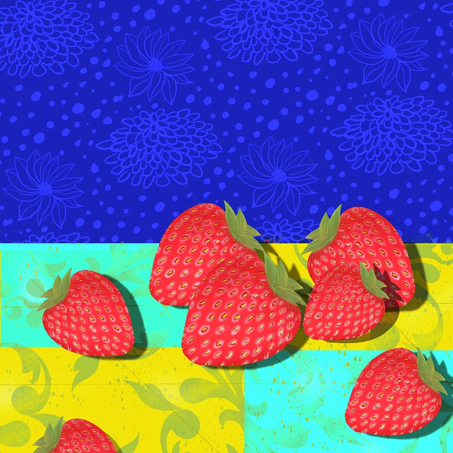 Strawberries  Digital Art by Steve Hayhurst