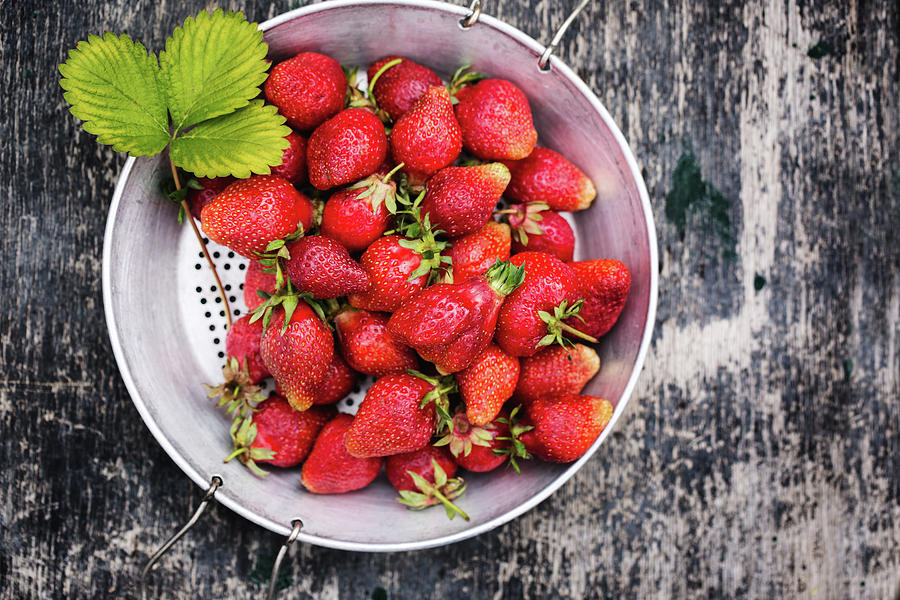 Strawberries, Top View Photograph by Iuliia Malivanchuk