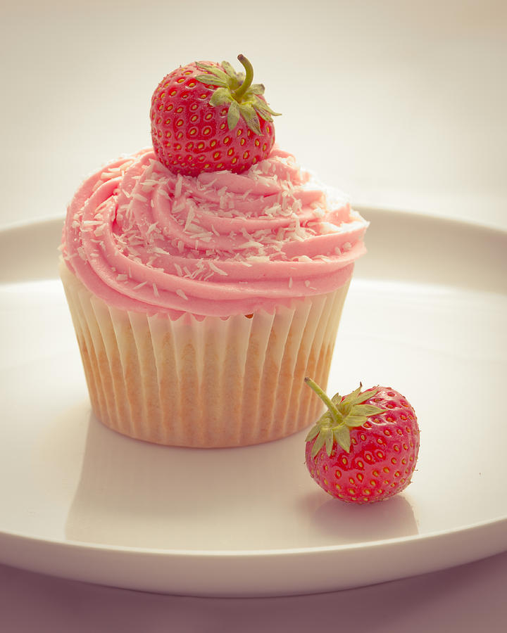 Strawberry and cupcake Photograph by Daniele Carotenuto Photography