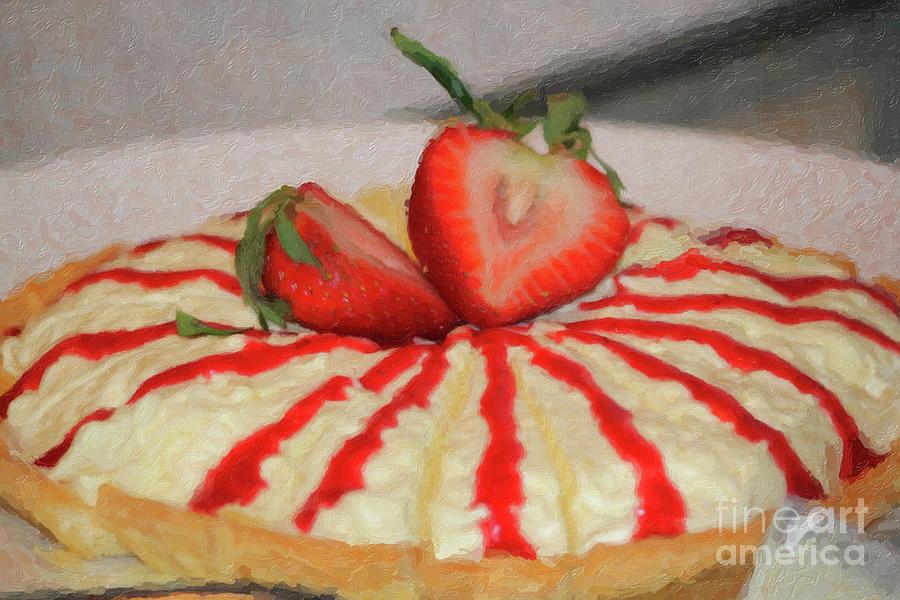 Strawberry Cake Digital Art