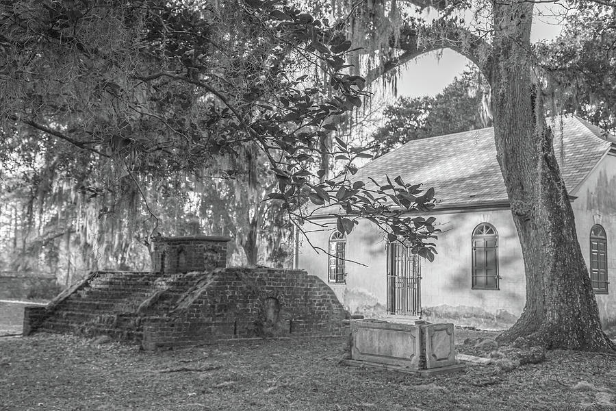 Strawberry Chapel in Black and White 3 Photograph by Cindy Robinson