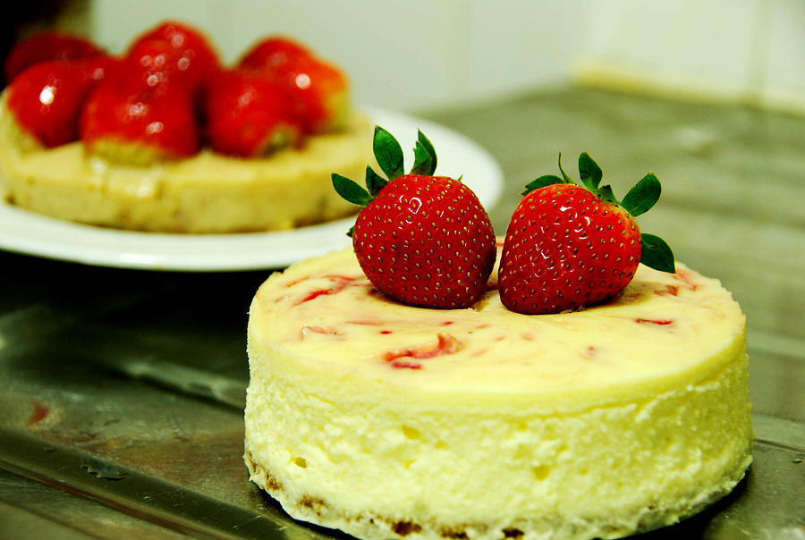 Strawberry cheese cake Photograph by MelindaChan