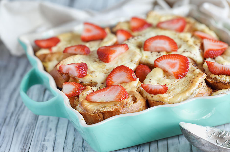 Strawberry Cheesecake French Toast Casserole Photograph by StephanieFrey