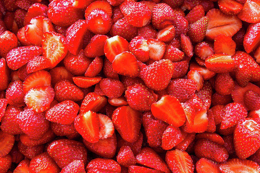 Strawberry cut in half Photograph by Viktor Wallon-Hars
