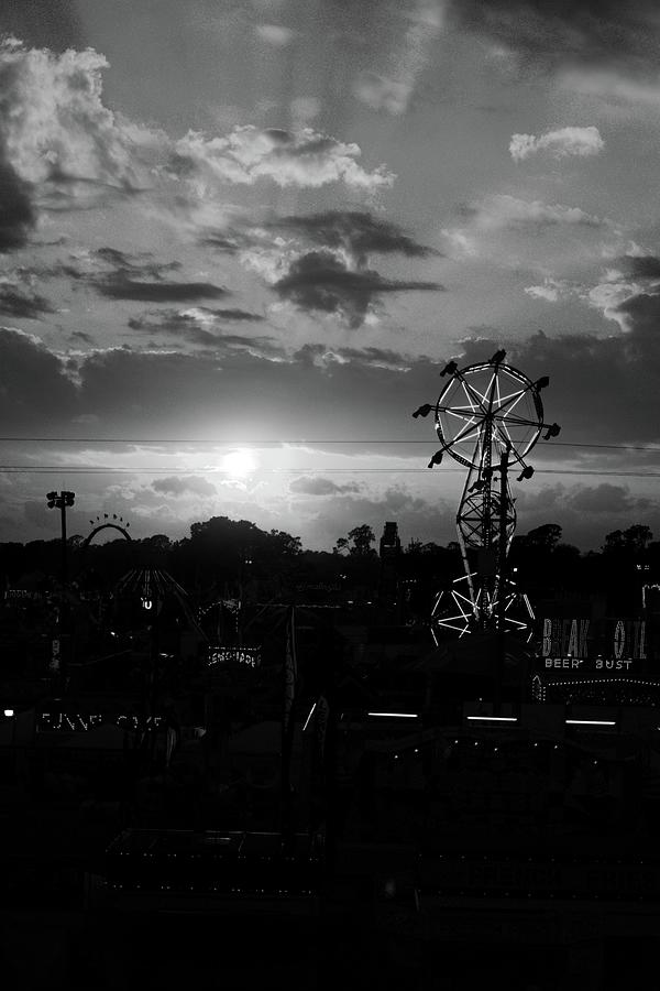 Strawberry Festival Sunset Black And White  Photograph by Christopher Mercer