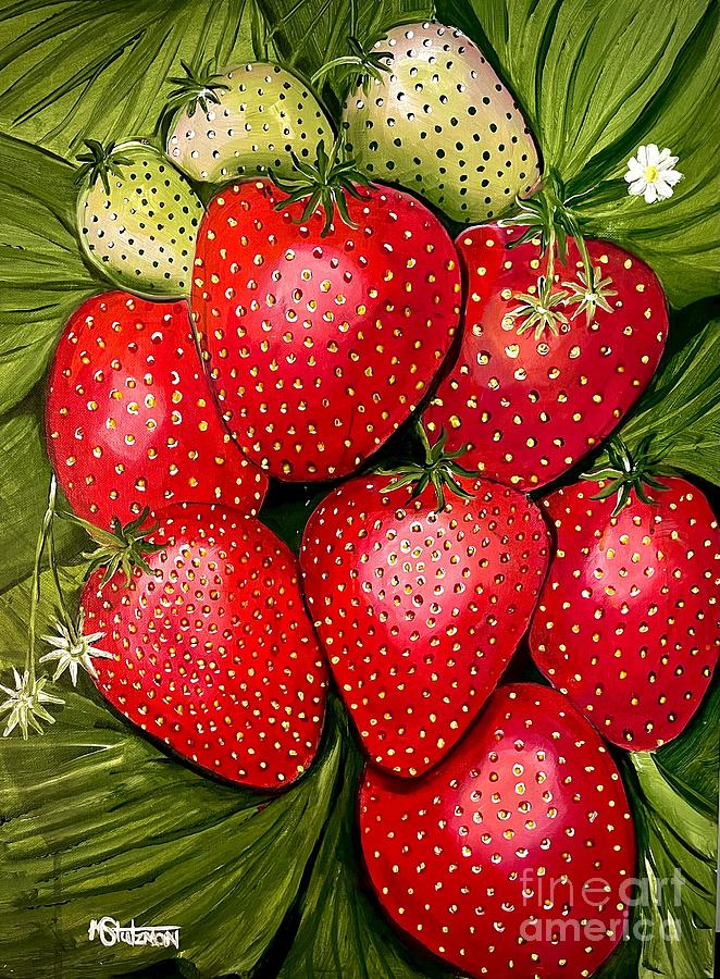Strawberry Garden Painting by Martin Stutzman - Fine Art America