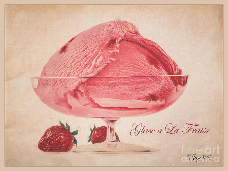 Strawberry Ice Cream Digital Art by Rebecca Langen