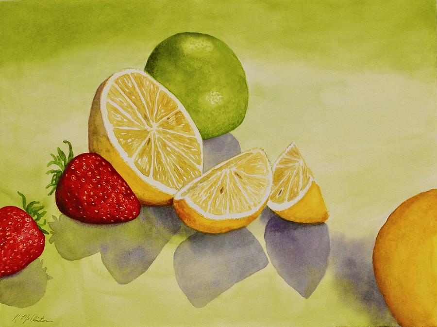 Strawberry Lemonade Painting by Kim McClinton