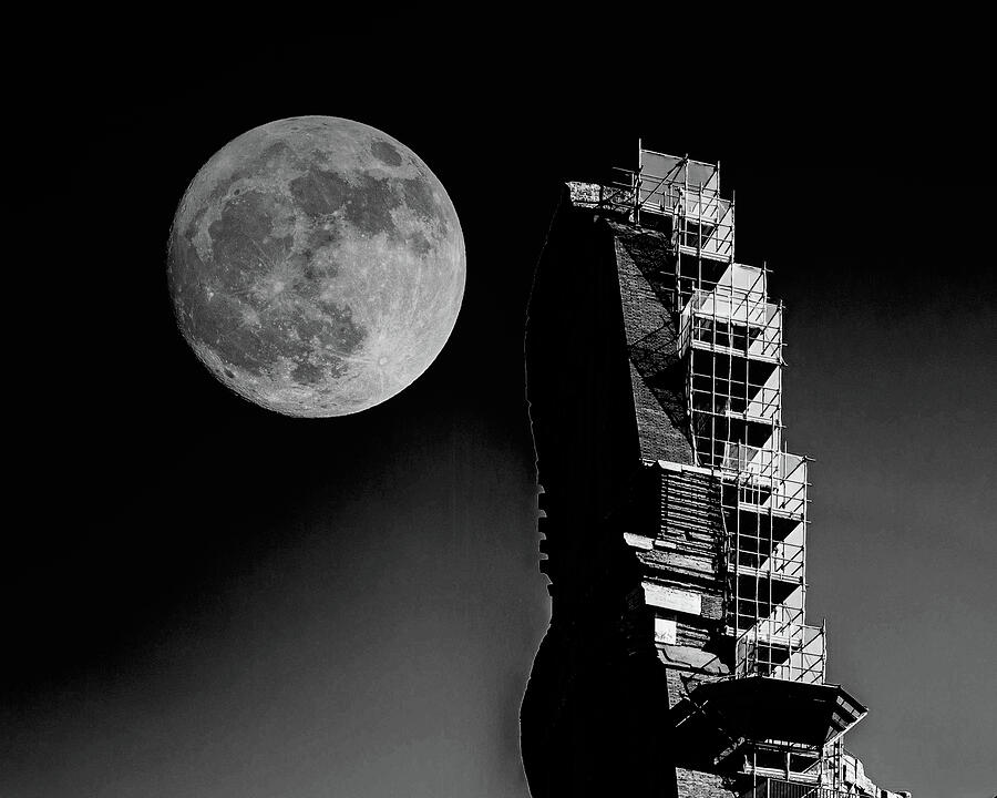 Strawberry Moon with detail of Colosseum Photograph by Robert Niemeier Strawberry Moon with detail of Colosseum Photograph by Robert Niemeier