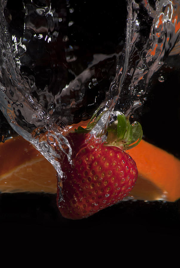 Strawberry Orange Splash Photograph by LeonJames