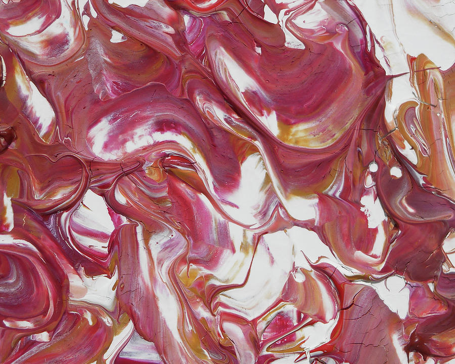 Strawberry Peach Vanilla Contemporary Abstract Art VII Painting by Irina Sztukowski