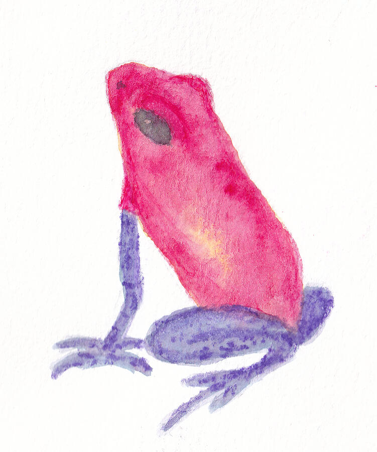 Strawberry Poison Dart Frog Painting by Laura Almeida Pixels