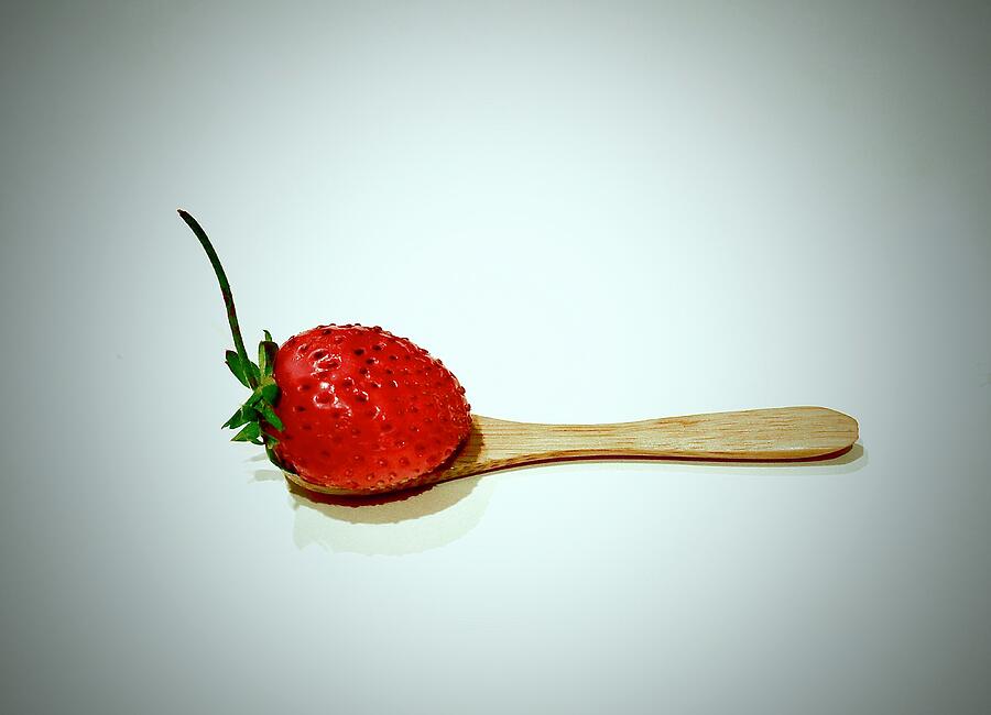 Nature Photograph - Strawberry Popsicle by Alida M Haslett
