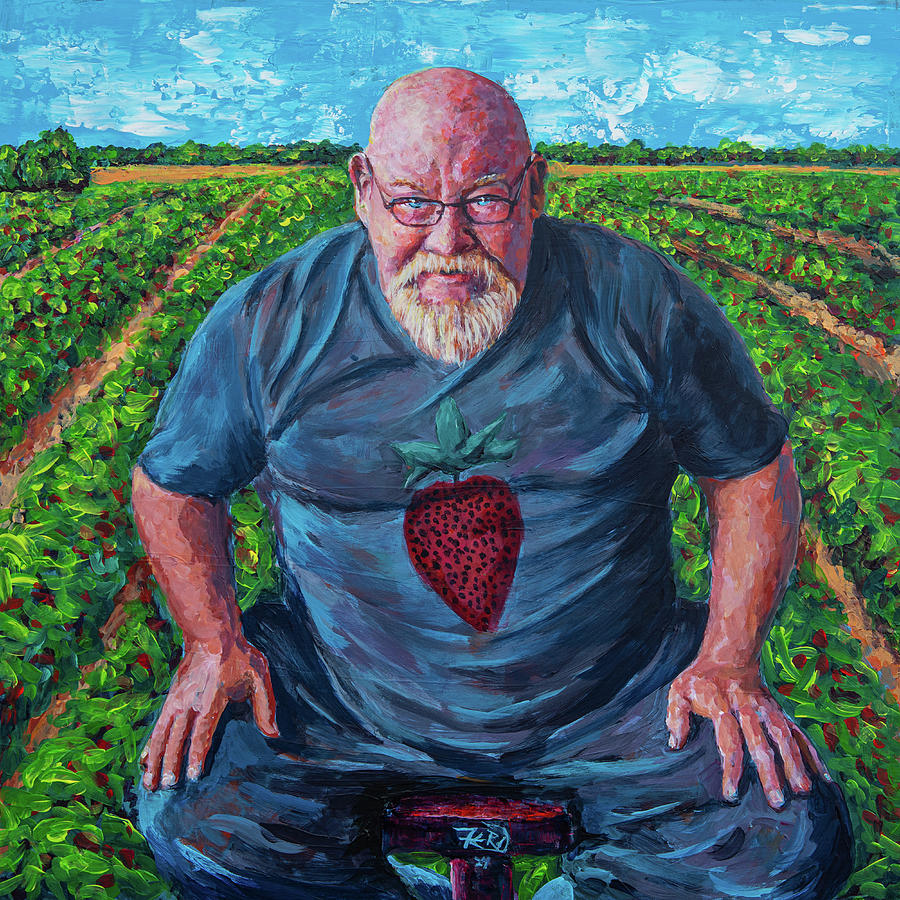 Strawberry Painting by Robert FERD Frank