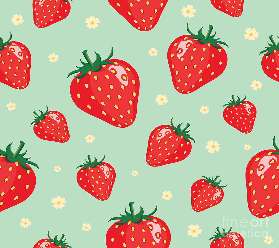 Vintage Strawberry Pattern, Fruit Print, Seamless Repeat Pattern, Digital  Paper, Commercial Use, Digital Download, Cute Strawberries -  Canada