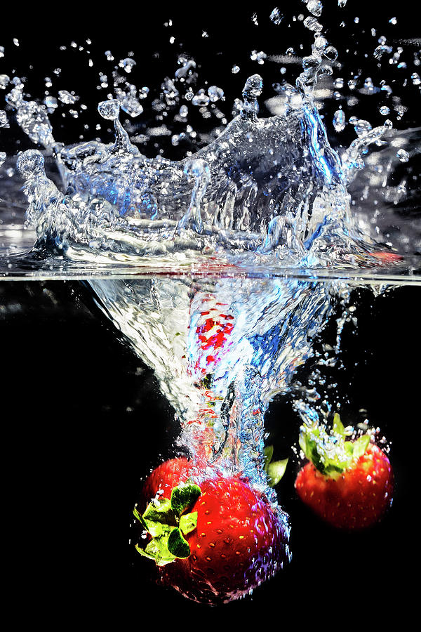 Strawberry Splashdown Photograph by Jon Glaser