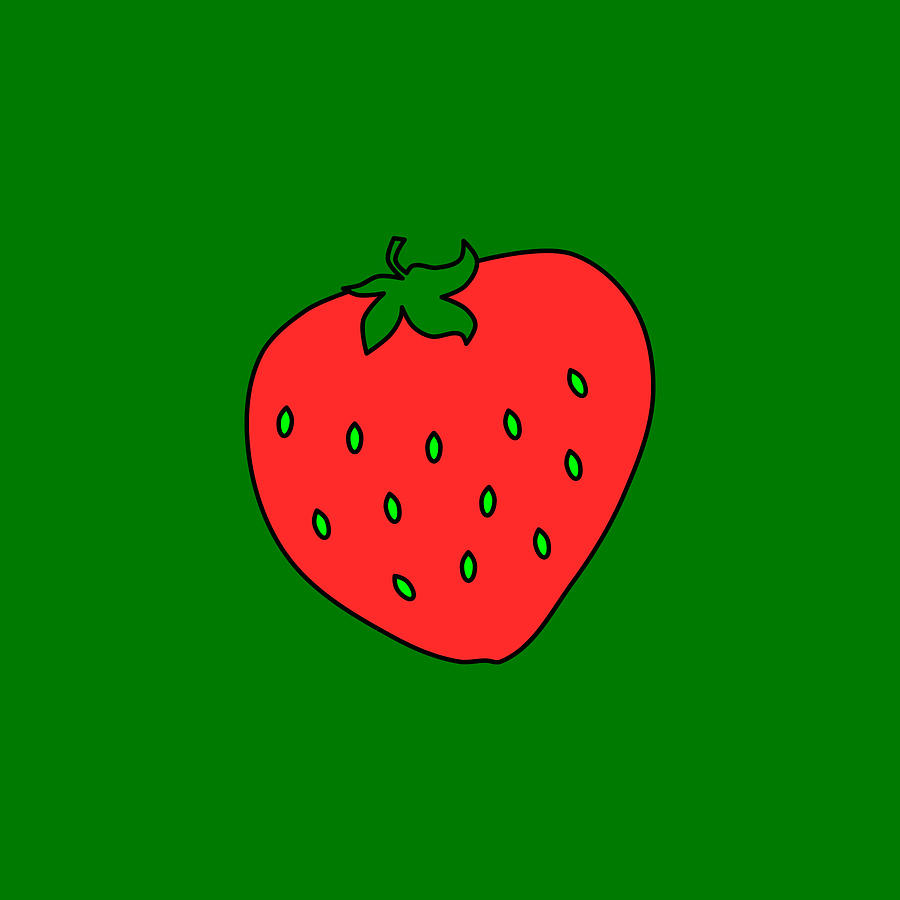 Strawberry Sticker Digital Art