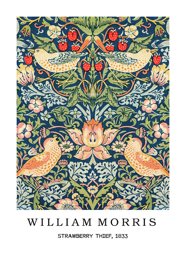 Strawberry thief Tapestry - Textile by William Morris - Pixels