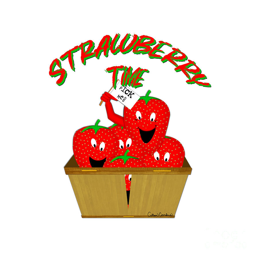 Strawberry Time Digital Art by Colleen Cornelius