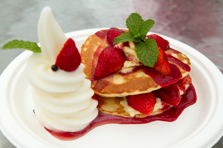 Strawberry Waffle with Ice-cream Photograph by Images_By_Kenny