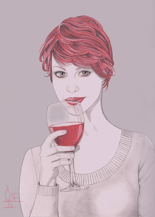 Wine Mixed Media - Strawberry Wine by Gus Romero IV