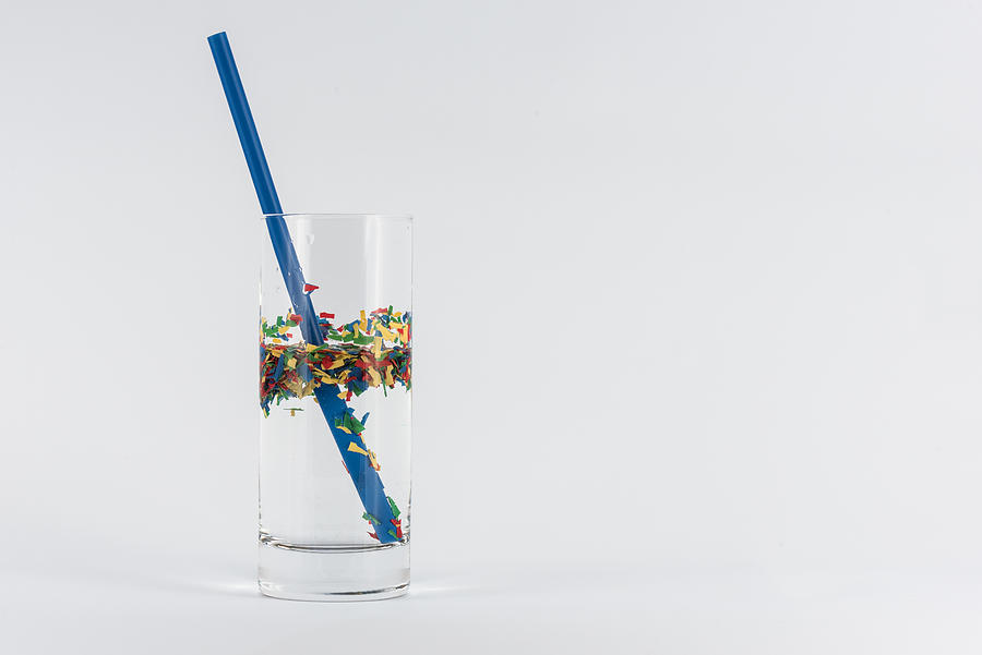 Straws, Microplastic and Plastic in Water Photograph by Robert Körner