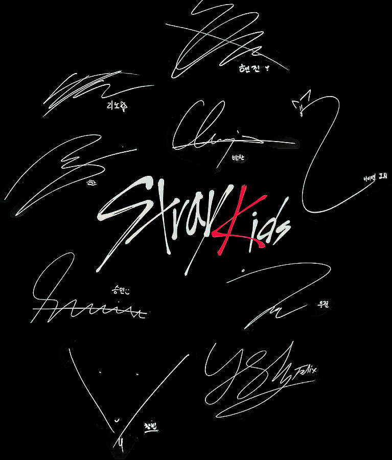 Stray Kids Logo Signatures Tapestry - Textile by Nikki Yvonne