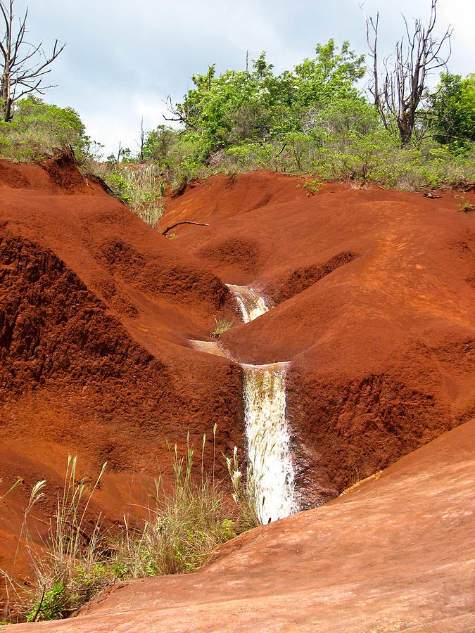 Stream flowing through red soil Photograph by Toby C.