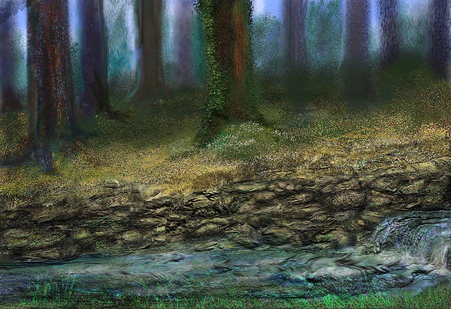Stream Forest Dream Digital Art by Robert Rearick