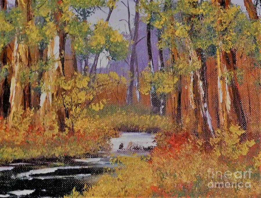 Stream In The Woods Painting