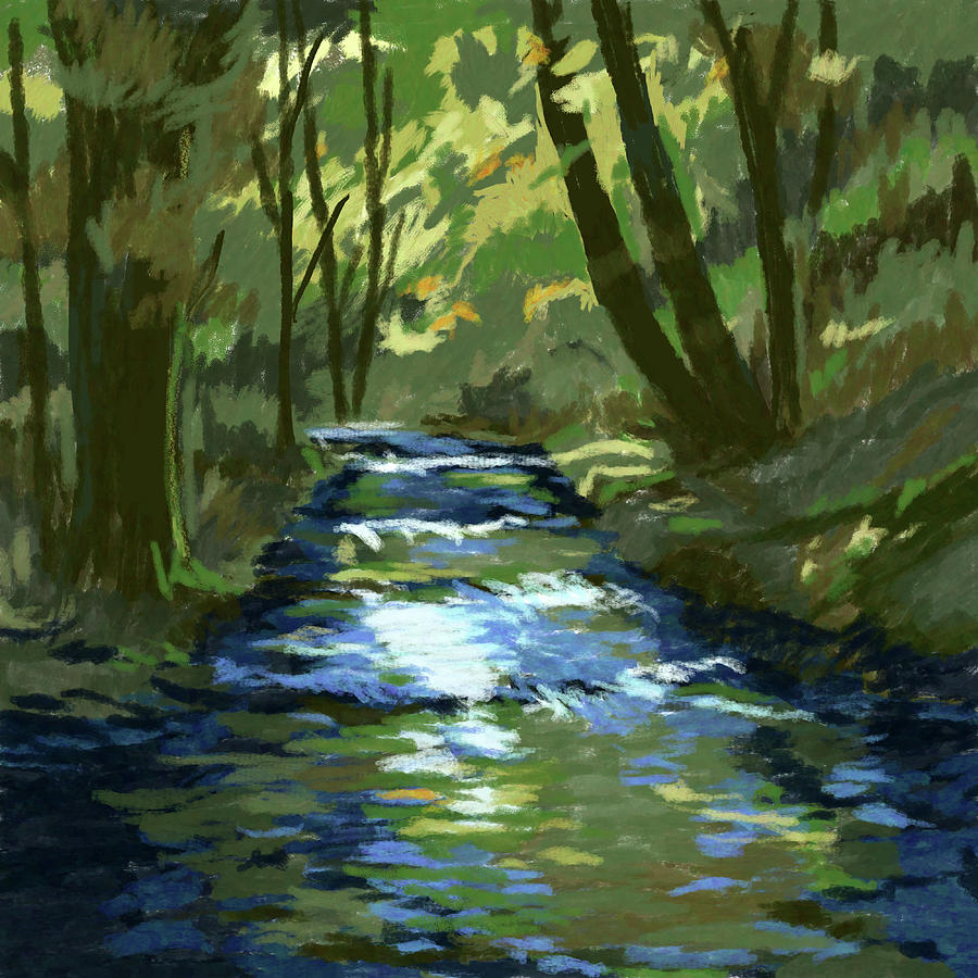 Stream Painting by Nancy Merkle