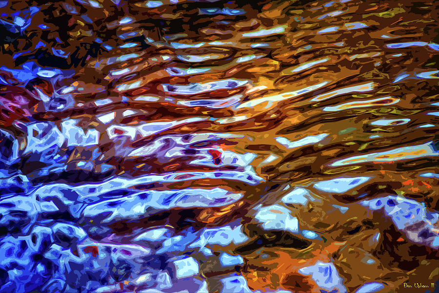 Stream of Consciousness #1 with Lots of Saturated Color added and Painted Photograph by Ben Upham III