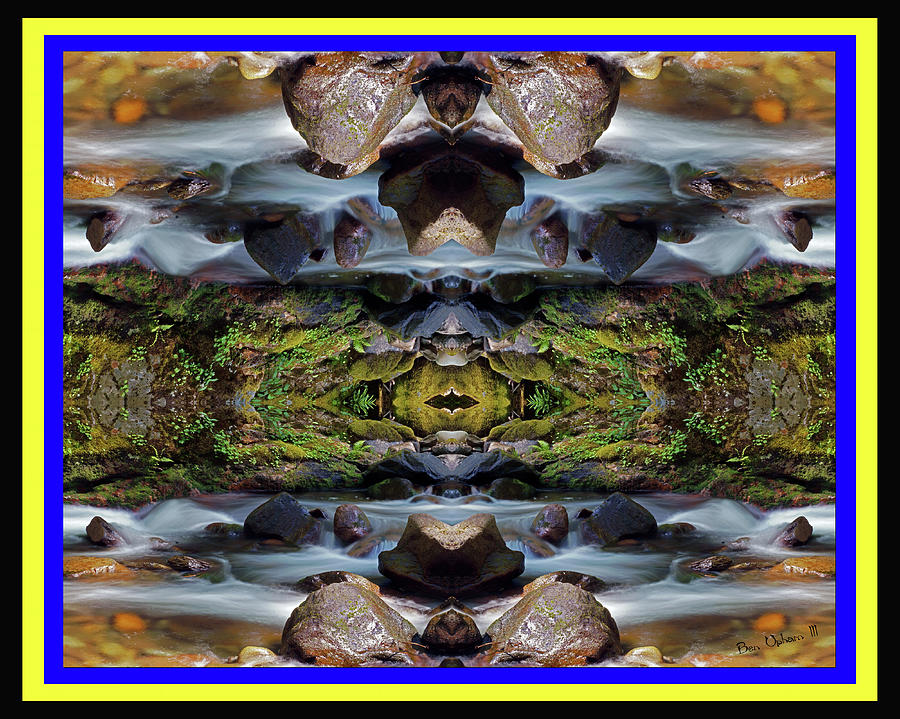 Streaming Consciousness of Cedar Creek #1 in a 3 color Frame Photograph by Ben Upham III
