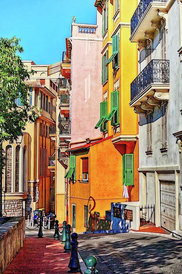 Street and colors in Monaco, Europe Photograph by Tatiana Travelways