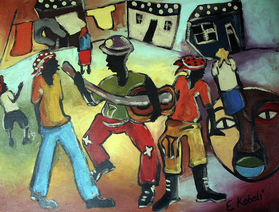 Street Band  Painting by Eli Kobeli