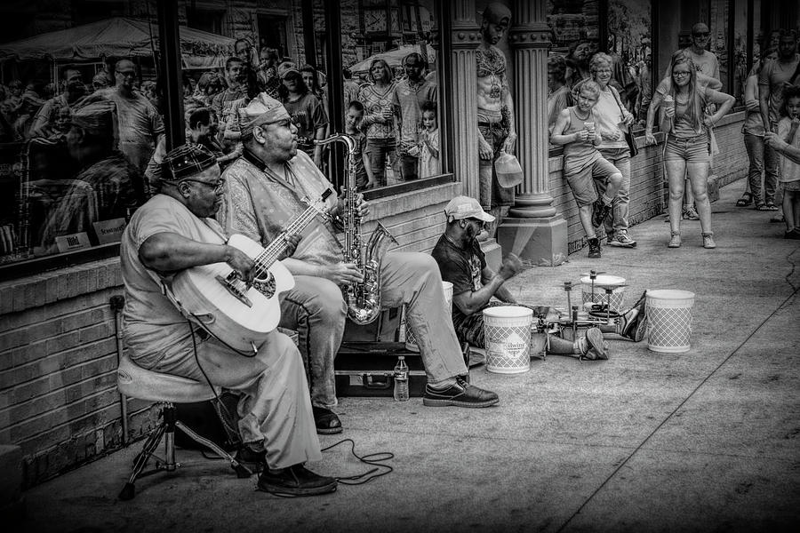 Street Busker Musicians Photograph by Randall Nyhof
