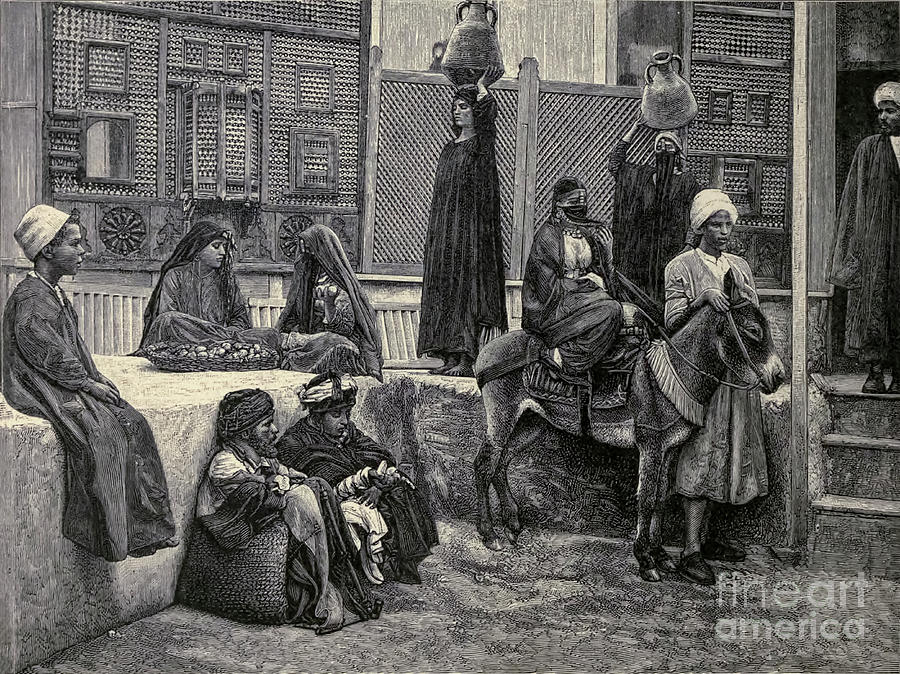 Street Corner in Cairo b1 Photograph by Historic illustrations - Pixels