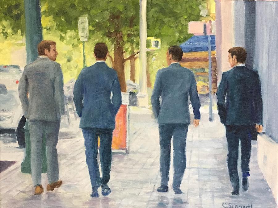 Street Dealers Painting by Connie Schaertl