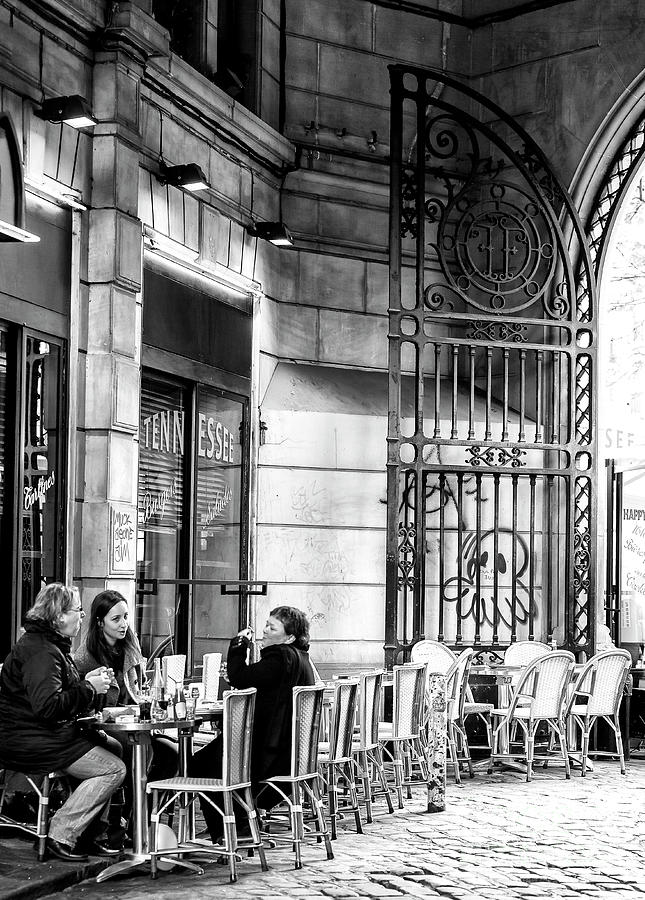 Street Dining in Paris France Photograph by John Rizzuto
