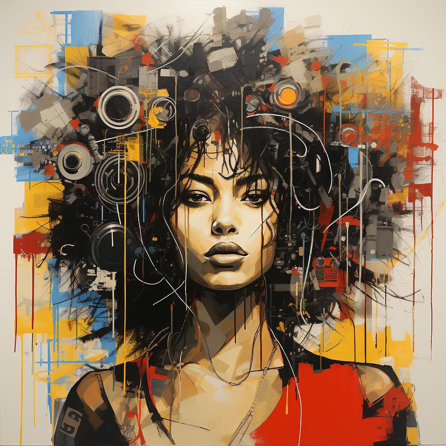 Portrait Digital Art - Street Diva by Romain Bonnet