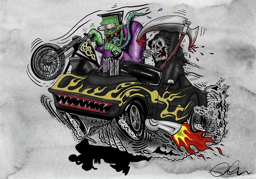 Street Freaks Digital Art by Free Wheels - Pixels